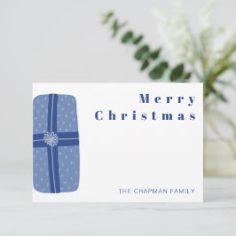 Bleu Noël Vacances Famille Merci