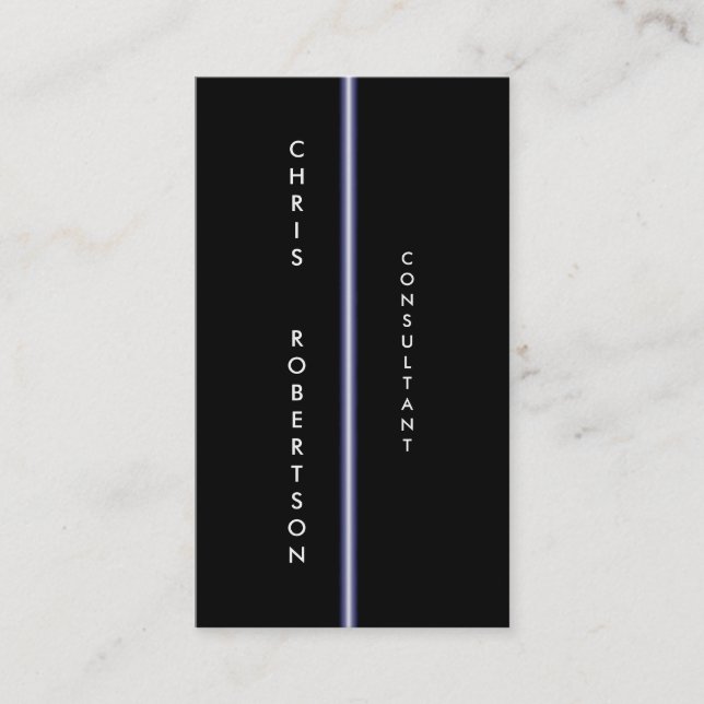 Bleu Noir Bleu Attractif Carte de visite de charme (Devant)
