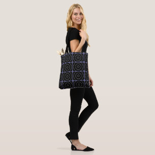 Bleu noir n Sac fourre-tout argent