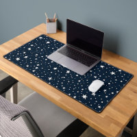 Bleu Nuit Classique et Étoiles Blanches Motif Patr