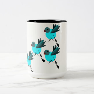 Bleu Oiseaux tasse de café