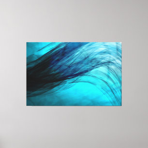 Bleu-Ondes - Impression de toile