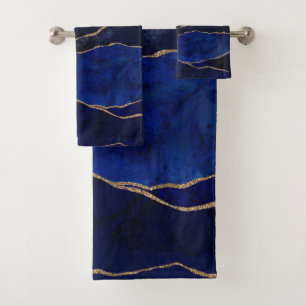 Bleu & Or Agate Moderne Glam Minimal Bain Chic À