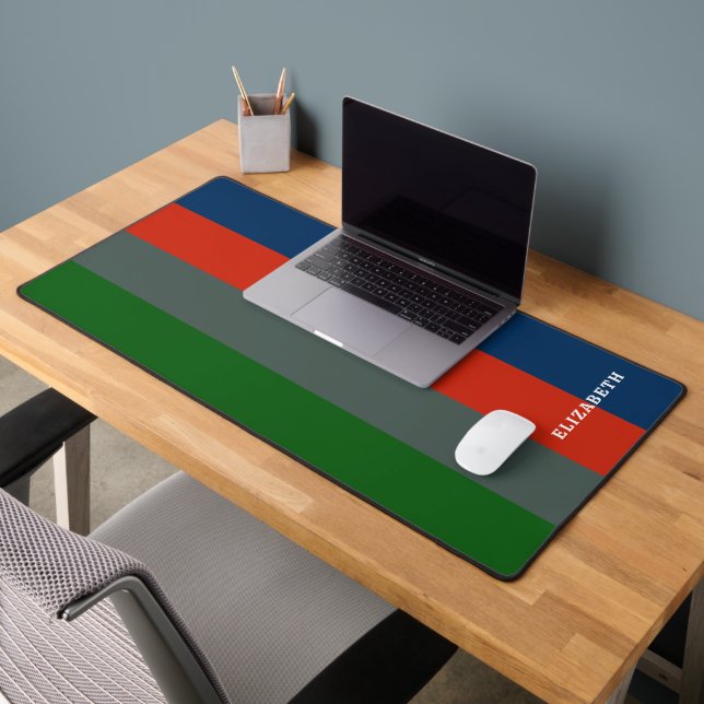 Bleu Orange Vert Motif Personnalisé (Bureau 2)