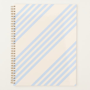 Bleu pâle et beige cinq rayures motif
