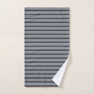 Bleu pâle et charbon de bois cinq bandes motif