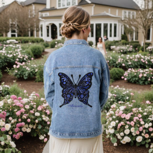 Bleu Papillon Folk Art personnalisé