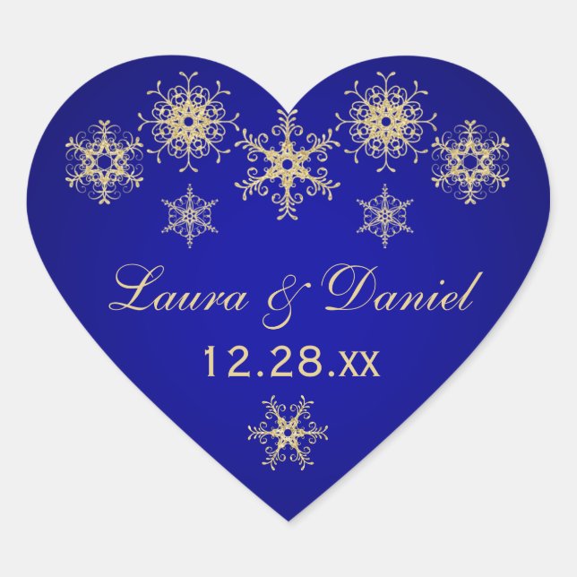 Bleu, Parties scintillant d'or REGARDER Sticker Ma (Devant)