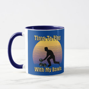 Bleu Pelouse Bowles Temps de jeu, Café Mug