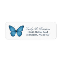 Bleu personnalisé. Étiquettes d'adresse de retour