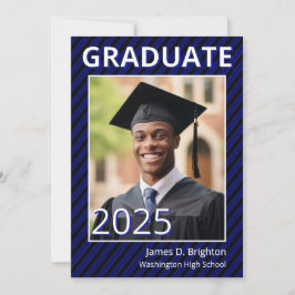 Bleu Photo Graduation Invitation