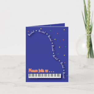 Bleu Piano Considérant Invitation