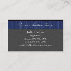 Bleu poli Carte de visite, gris et bleu profond