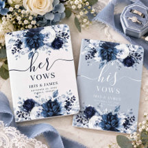 Bleu Poussiéreux de la Marine Fleurs de Mariage à