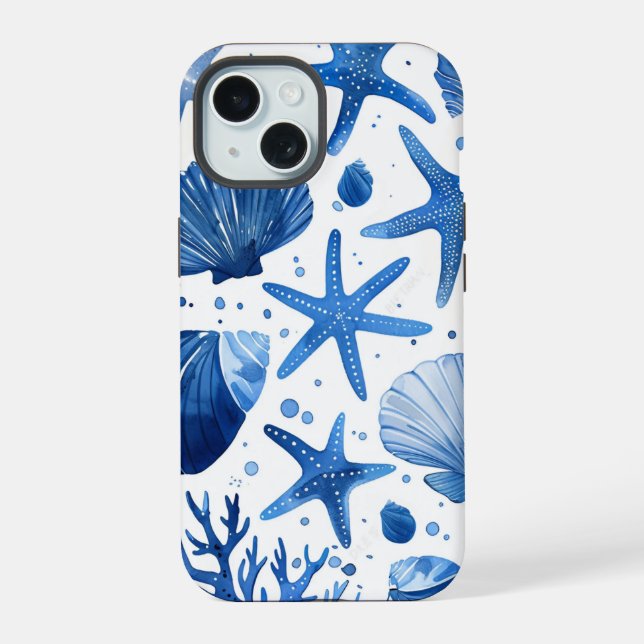 Bleu Preppy Shells Starfish (Verso)