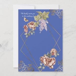 Bleu Ray de la carte Faire-part de mariage florale