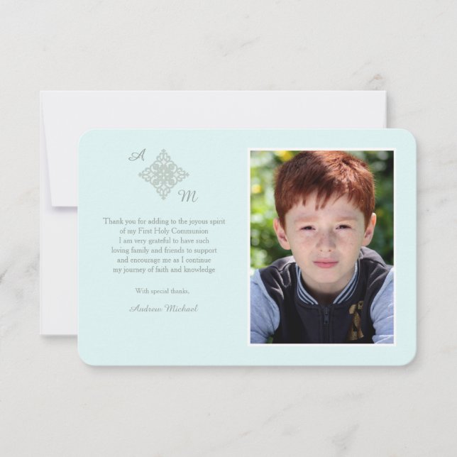 Bleu religieux croisé respectueux de Merci de (Devant)