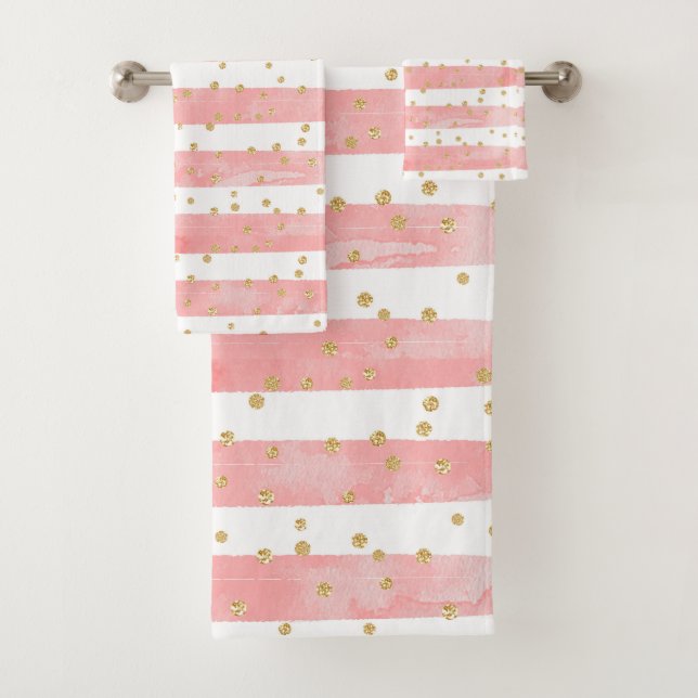 Bleu rose | Faux Gold Confetti (En situation)