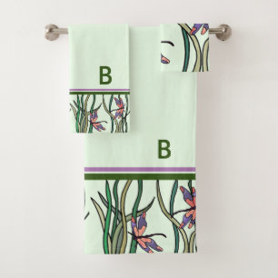 Bleu rouge mou et Feuilles verts