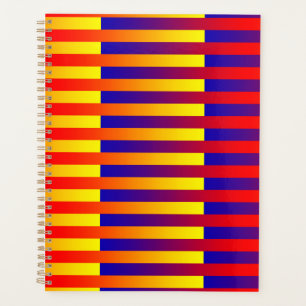 Bleu rouge rayures jaunes