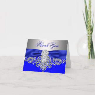 Bleu Royal Argent Diamant Merci