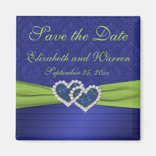 Bleu royal et aimant Chartreuse de damassé