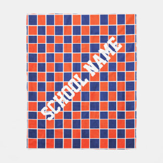 Bleu royal personnalisé et couverture Checkered