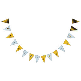 Bleu Rustique Illustré Bannière de Bunting d'abeil