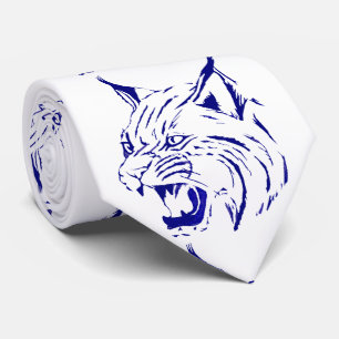 Bleu sauvage/blanc de cravate de mascotte d'équipe