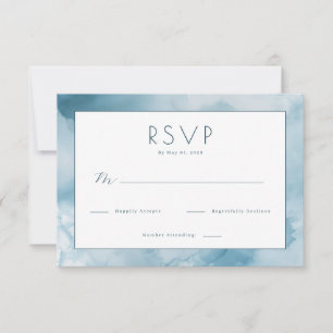 Bleu Sérénité Aquarelle RSVP