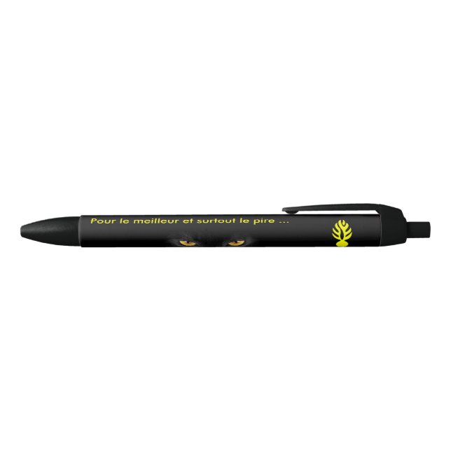 Bleu Stylo chat noir (Haut)