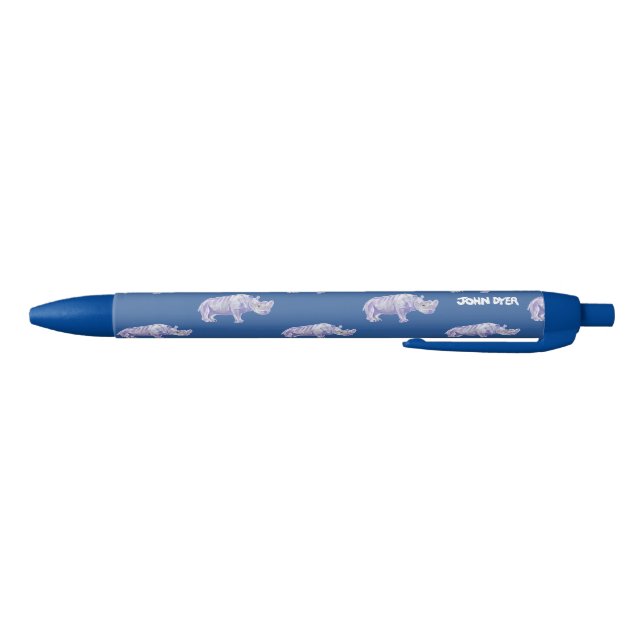 Bleu Stylo de rhinocéros par le tinctorial de John - (Bas)