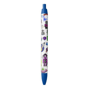 Bleu Stylo et stylo Aliens Astronaut Espace