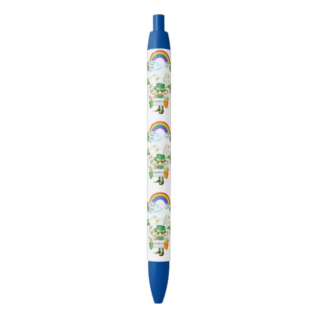 Bleu Stylo et stylo d'école St. Patrick's Day (devant Vertical)