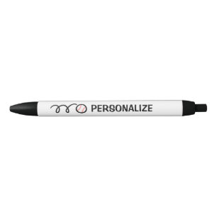Bleu Stylo personnalisé avec nom logo baseball sport