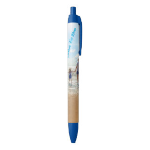 Bleu Stylo photo et texte personnalisé avec votre conce