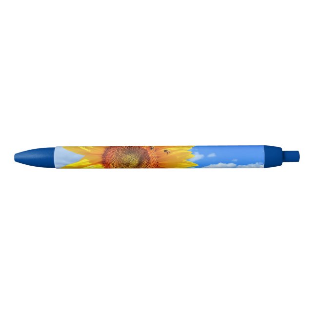 Bleu Stylo tournesol et abeilles (Devant)