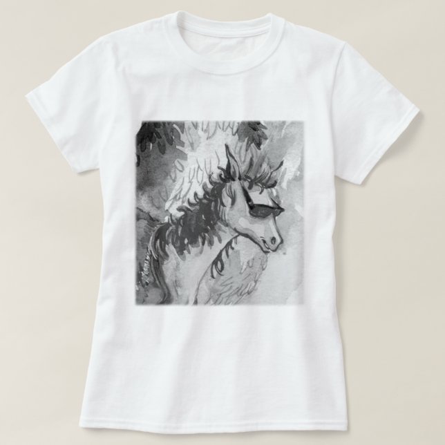 Bleu - T-shirt de profil de BW (Design devant)
