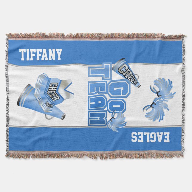 Bleu Team Spirit Pom-pom girl Couverture personnal (Devant)