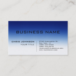 Bleu tendance Carte de visite consultant contempor