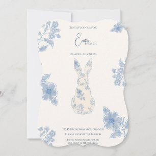 Bleu toile Invitation de Pâques