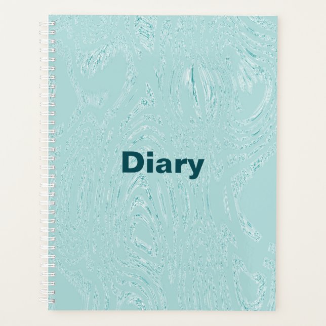 Bleu Vert glace Diary Carnet spirale (Devant)