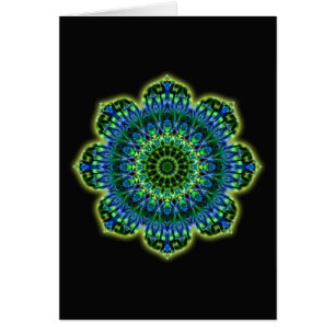 bleu vert mandala   noir