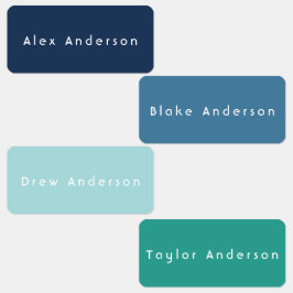 Bleu Vert Rectangle Vêtements Étiquettes de l'enfa