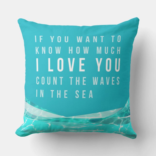 Bleu, Vert, Turquois, Coussin À L'EXTÉRIEUR (Recto)