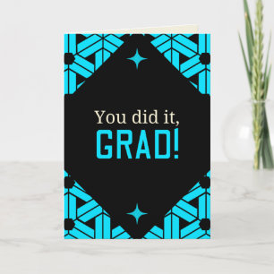 Bleu Vous L'Avez Fait Carte De Graduation
