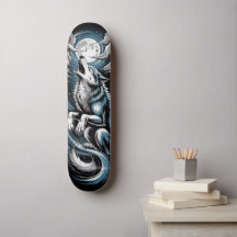 Bleu Wolf Skateboard design