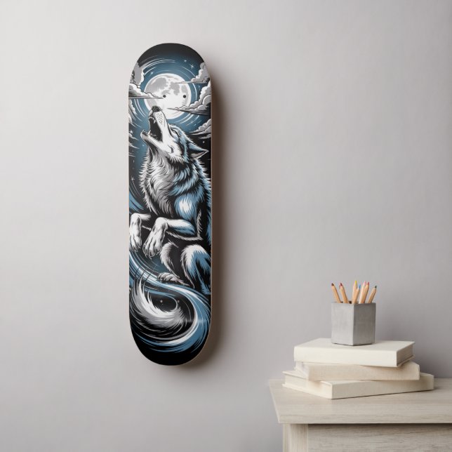 Bleu Wolf Skateboard design (Art mural)