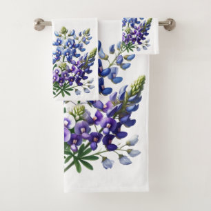 Bleuets fleur bleue de l'État du Texas aquarelle