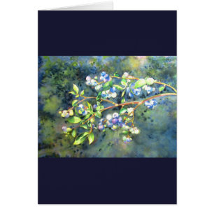 Bleuets, fruit romantique Peinture d'aquarelle